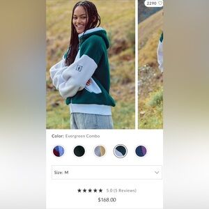 NWOT Free People Movement Hit the Slopes Hoodie Size Medium